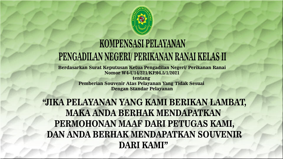 Kompensasi layanan Pengadilan Negeri Natuna