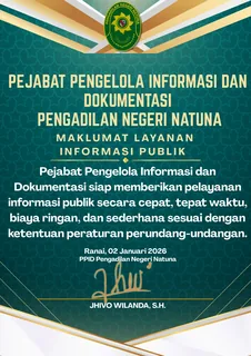 Maklumat Layanan Informasi Publik Pengadilan Negeri Natuna