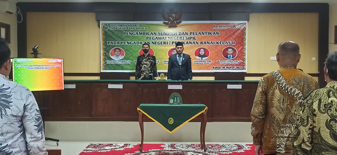 Pengambilan Sumpah dan Pelantikan CPNS Menjadi PNS