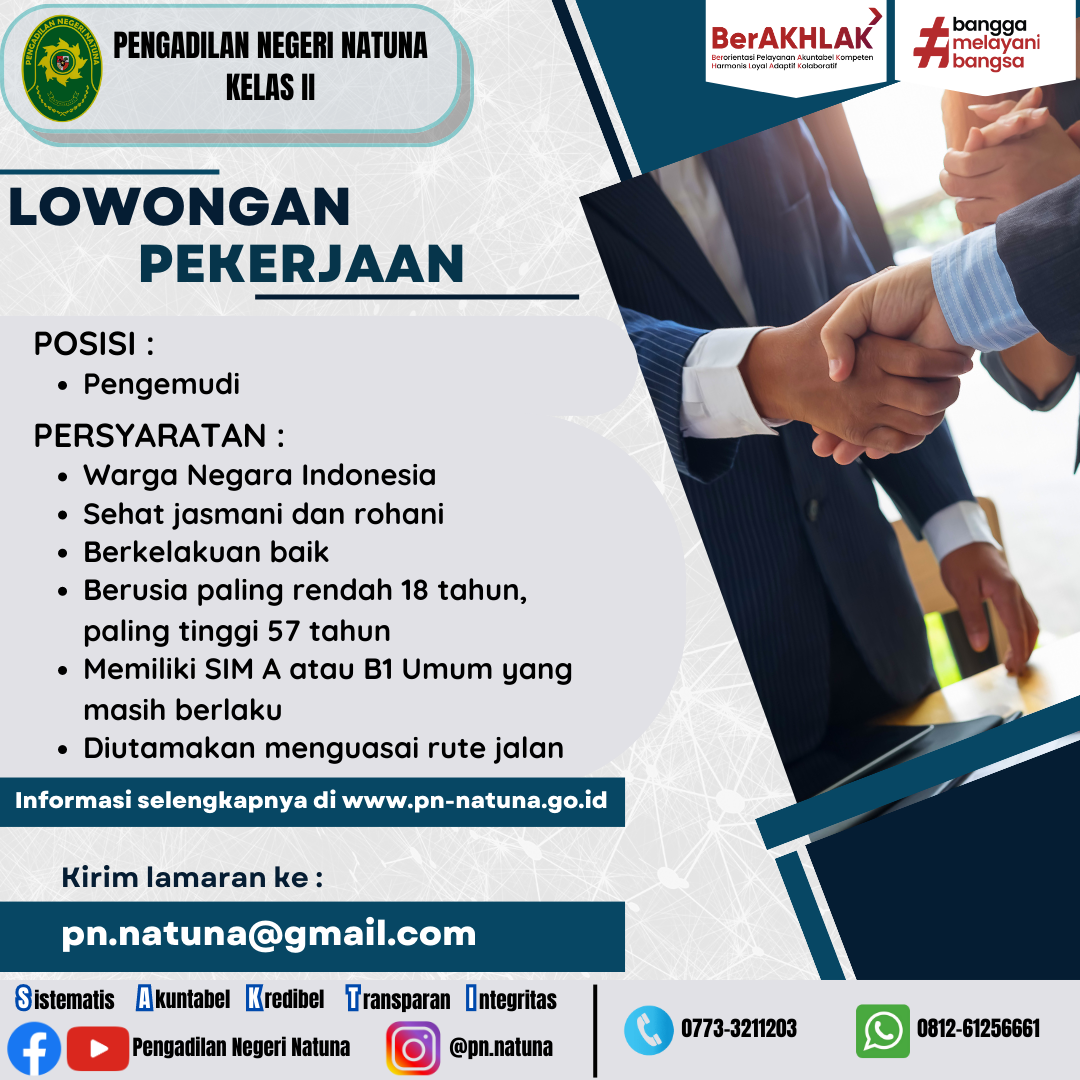 Penerimaan Pegawai Pengemudi