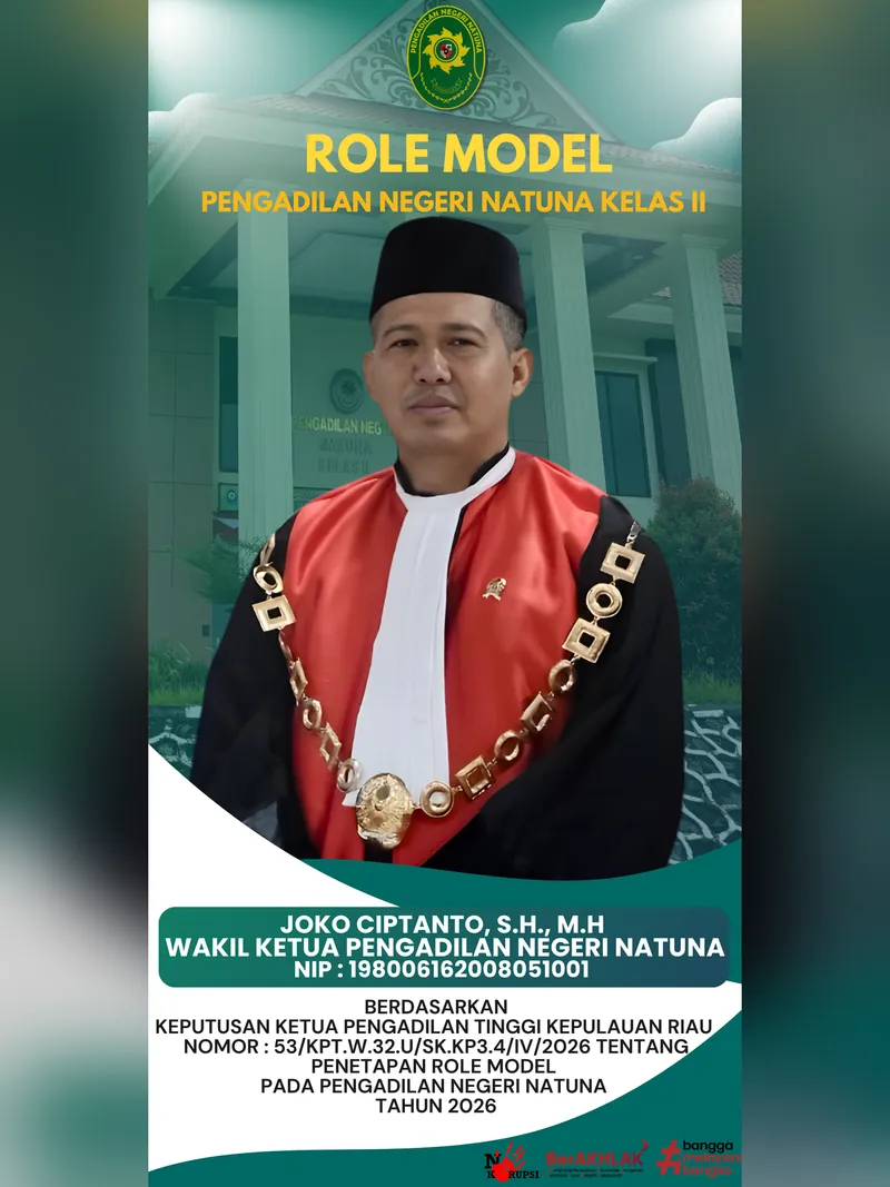 Joko Ciptanto, S.H., M.H - Wakil Ketua Pengadilan Negeri Natuna